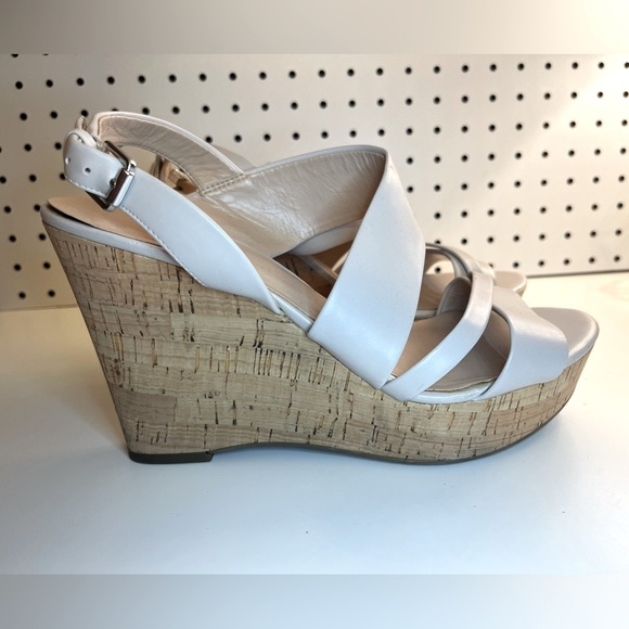 Franco Sarto Seneca Wedge Cork Heeled Sandal Slingback - Picture 1 of 15